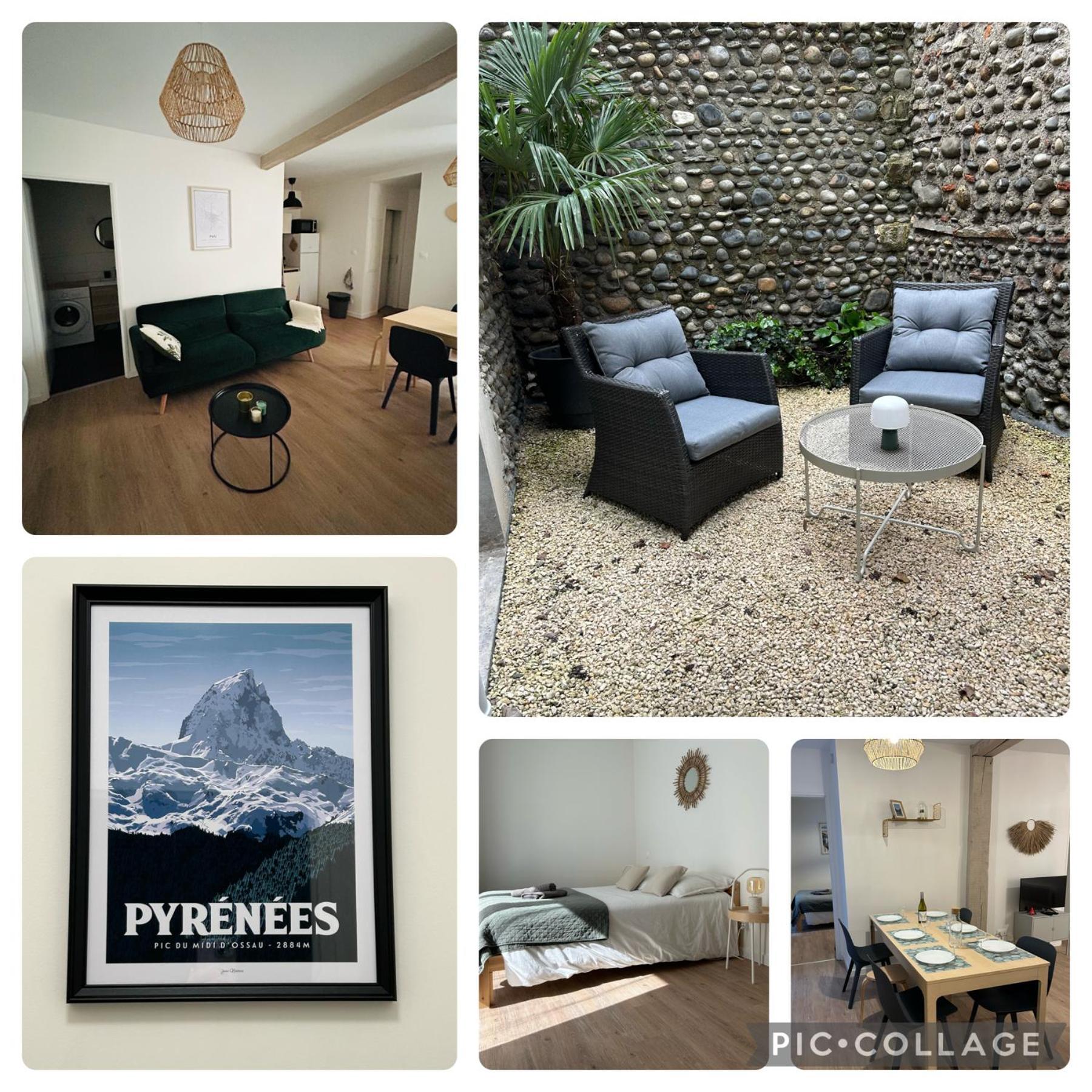 Le Patio : Appartement Chic 3 Chambres Au Coeur De Pau Zewnętrze zdjęcie